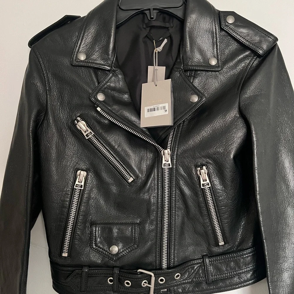 TOM FORD Glossy Plongé Leather Biker Jacket - Picture 2 of 9
